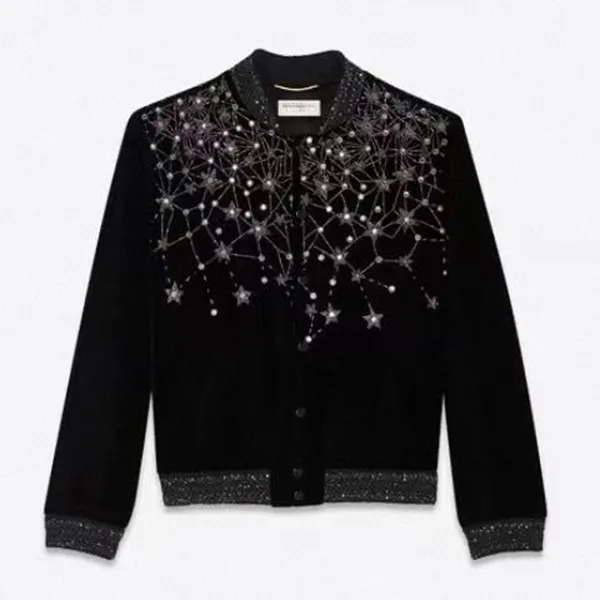 Premium Quality Rhinestone Zipper Jacket: Star Design, Retro Style, Best  Seller!