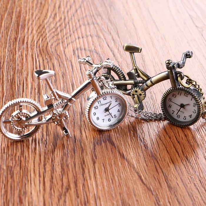 10 Uds llavero de bicicleta reloj de bolsillo modelo creativo artesanía retro decoración de mesa de oficina table-853-6-8