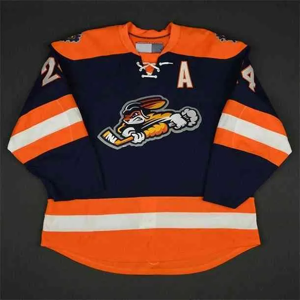 Thr 24 Justin Dasilva Greenville Swamp Kaniner Fantasy Team Ishockey Jersey Mens Stitched Anpassat något antal och namntröjor