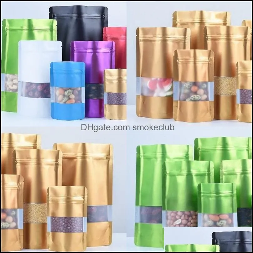 Storage Plastic Bag Food Packaging Container Smell Proof Bags Aluminum Foil Self Sealing Organizer Snack Transparent Belt Oblong 54 8jh