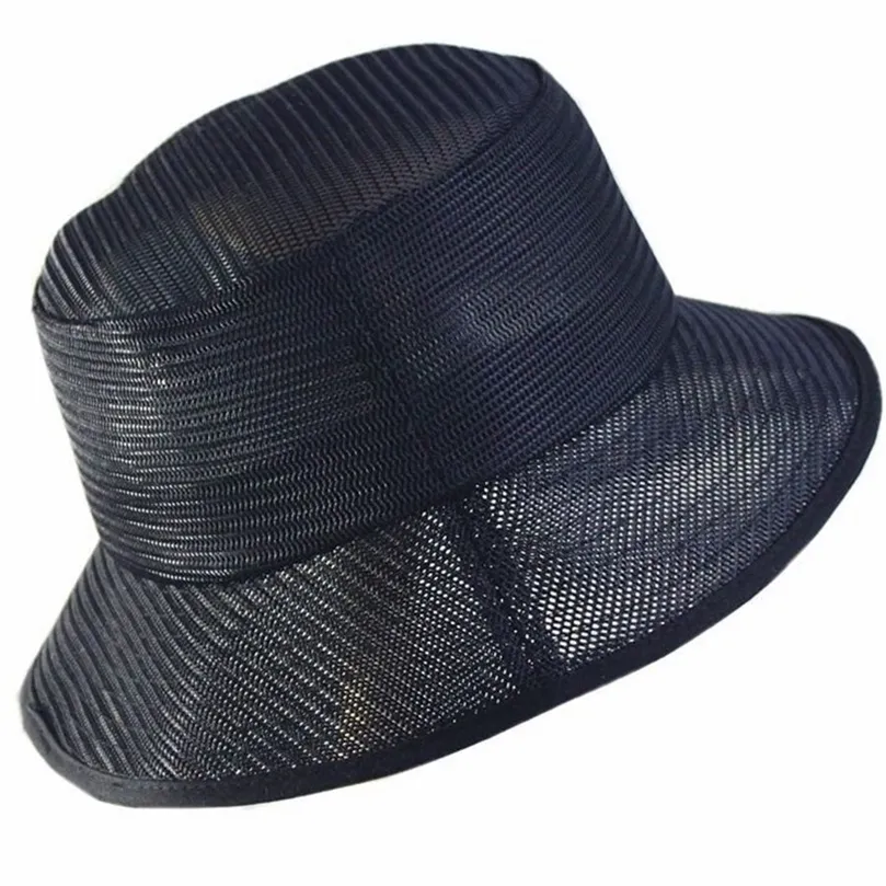 Breda randen hattar hink hattar sommaren andningsbar mesh fiskare hatt stor storlek Panama hatt överdimensionerad boonie cap män plus storlek hink hatt 56-58cm 58-60cm 60-62cm 220514