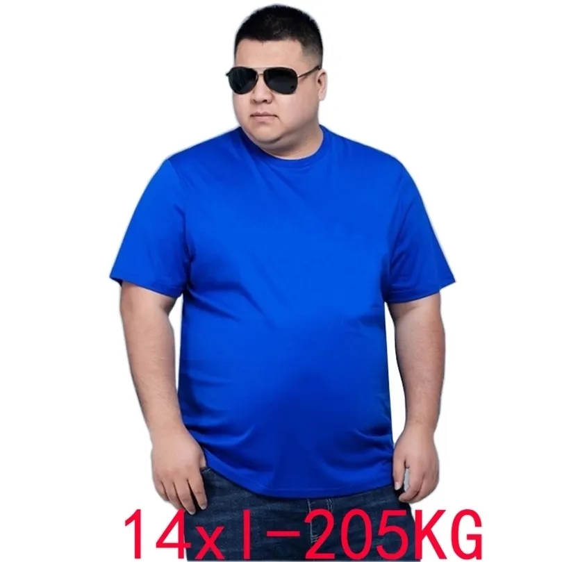 Yaz Pamuk T-shirt Erkek Kadın Kısa Kollu Büyük Boy 7XL 8XL 9XL 10XL 12XL 15XL Boy Tees Ev Gevşek Tops 66 68 70 Beyaz 220407