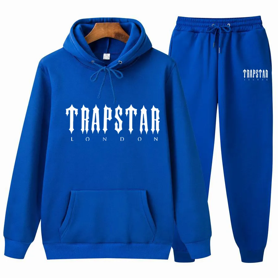 새로운 남성 Tracksuit TRAPSTAR 패션 까마귀 운동복 남성 의류 조깅 캐주얼 남성 러닝 스포츠 정장 디자이너 바지 2Pcs 세트 플러스 사이즈 여성 의류