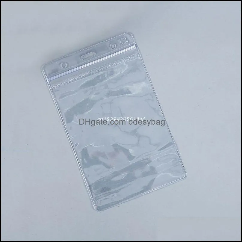 gift wrap 100 pcs clear plastic vertical name tag badge id card holders dropship