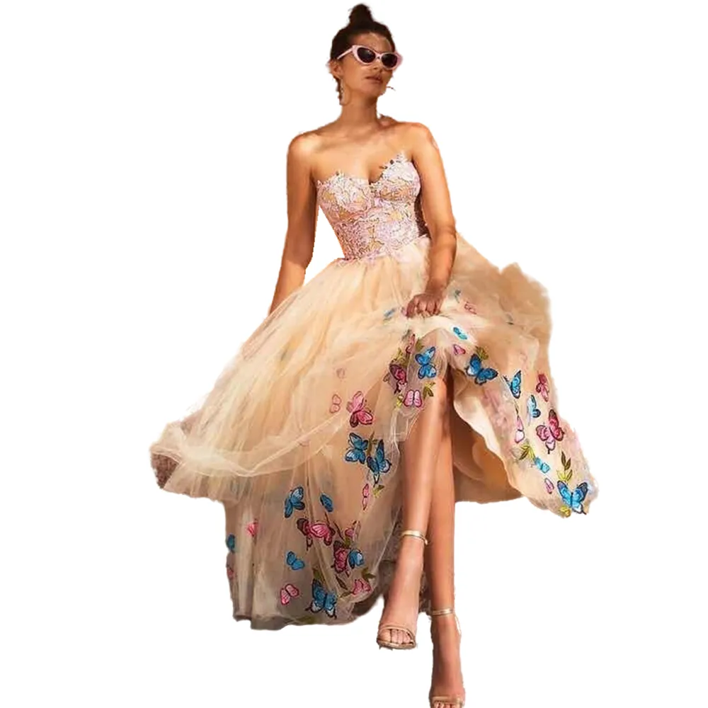 Modern Chic Embroidery Butterfly A Line Prom Dresses... From Chicweddings,  $147.41