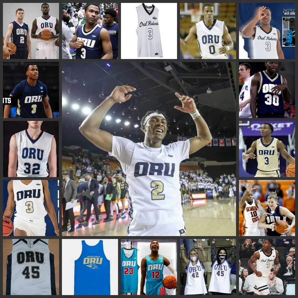 3 Max Abmas oral roberts basketball universitaire Jersey 2022 NCAA Final Four ORU Jerseys 4 Jamie Bergens 5 Jonathan Alexandre 10 Issac McBride 11 Carlos J￼rgens Jerseys