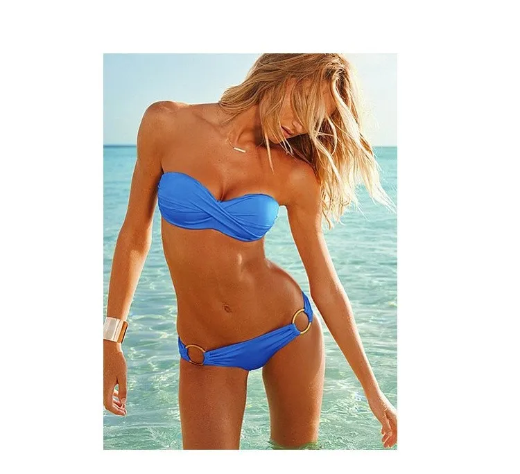 Womens Small Bust Bikini Set Flawless Thong Top And Backless Strapless  Swimsuit For Beach, Quick Drying, Eco Friendly And Sexy From Clothes0708,  $7.23