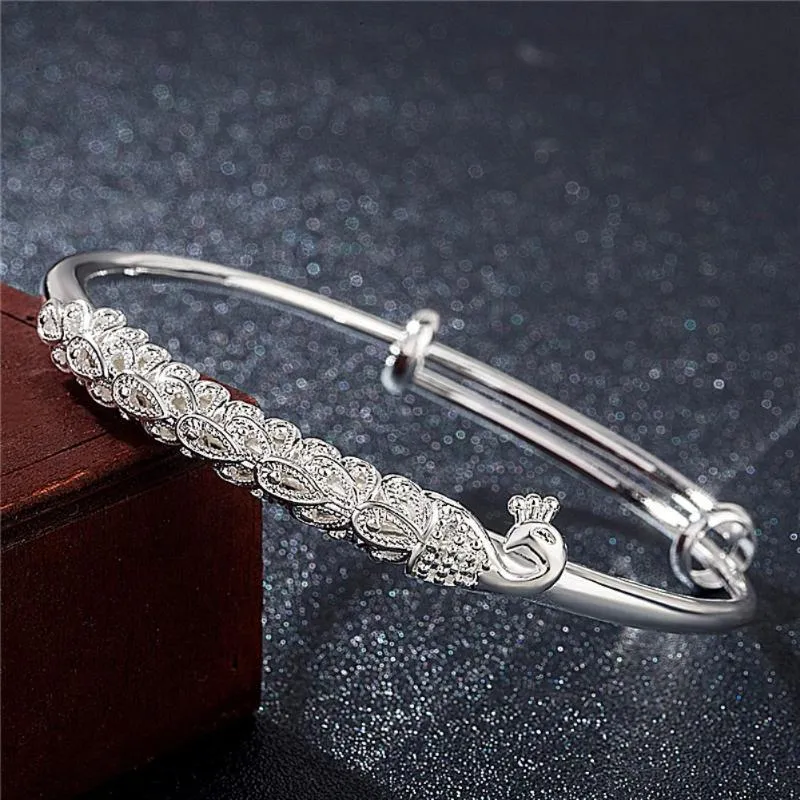 Pretty Phoenix Charm 999 Stamp Silver Cuff silver bracelet