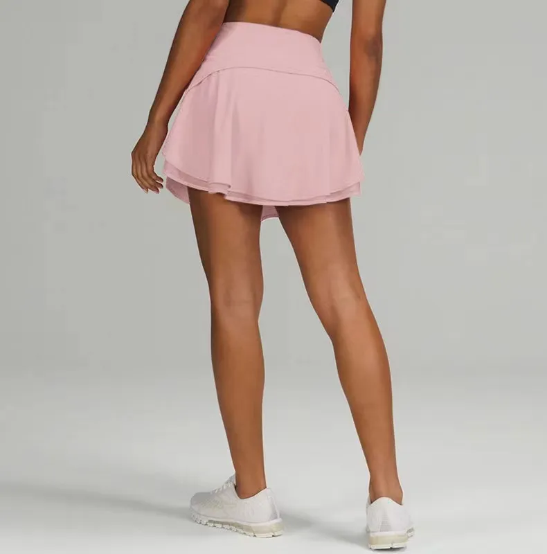 Юбки Lu Женские йога теннисные корты соперничающая юбка плиссированная спортивная одежда женская дизайнерская одежда на открытая спорт.