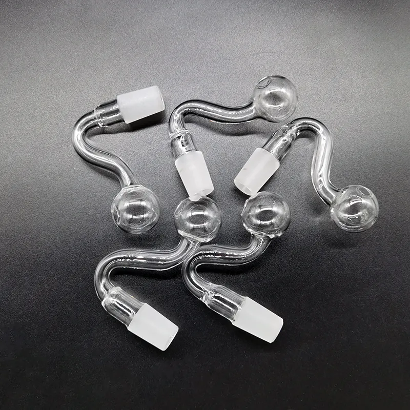 Glass Bong Oil Burner Pipe Thick Pyrex 10mm 14mm 18mm Male Female OD Approx 30mm Tobacco Water Hand Pipes Bubbler For Bongs Hookahs Ash Catcher