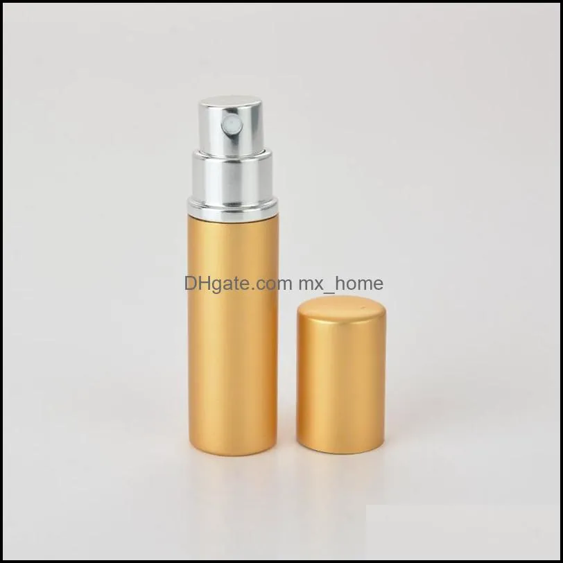 Perfume Bottle 5ml Aluminium Anodized Compact Perfume Bottles Aftershave Atomiser Atomizer Fragrance Glass Scent-Bottles 1000pcs