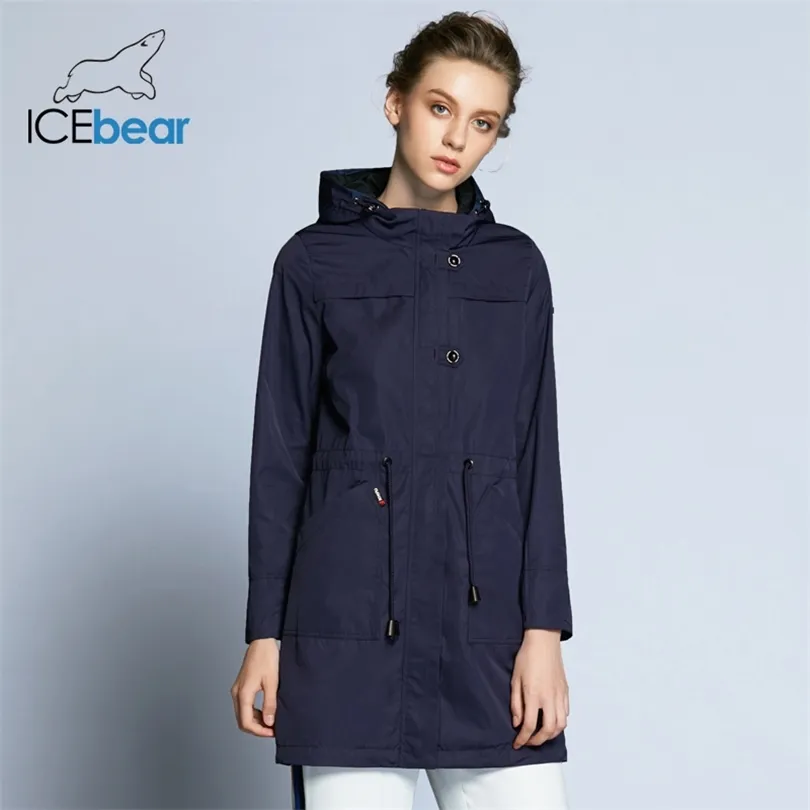 Nuovo trench autunno di arrivo Autumn Colour Solid Woman Fashion Coats Collar Oneck Collar Autumn Trench B17G123d 201111