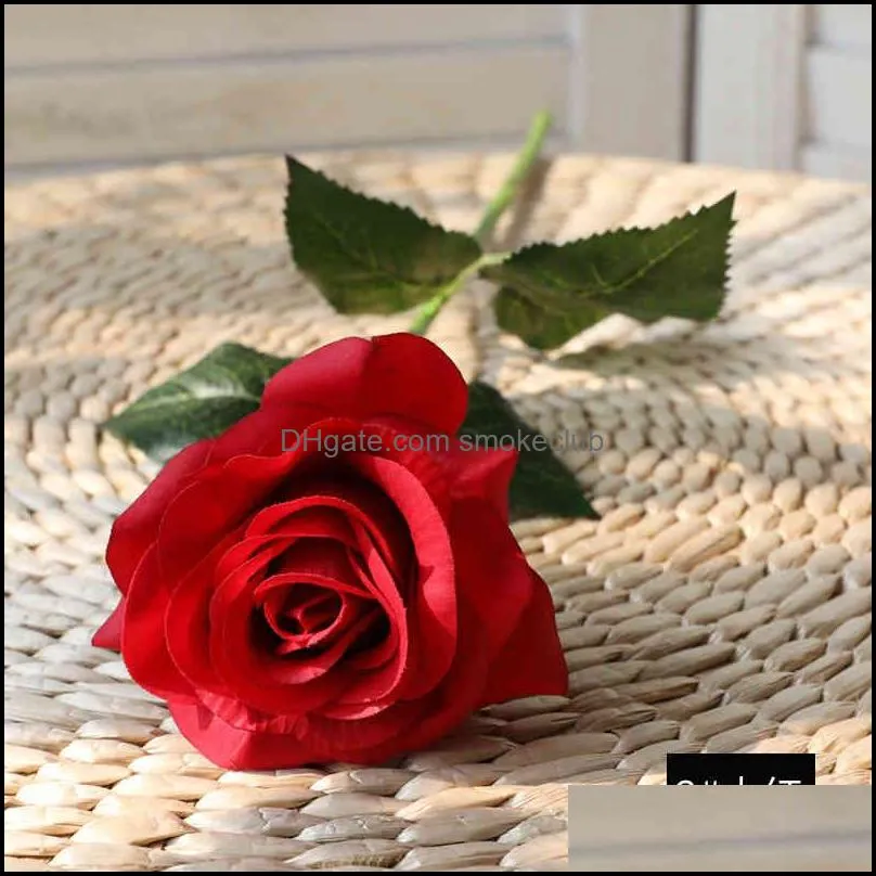 5Pcs 45cm Artificial Flowers Bouquet Beautiful Silk Roses Wedding Home Table Decor Arrange Fake Plants Valentine`s Day Present