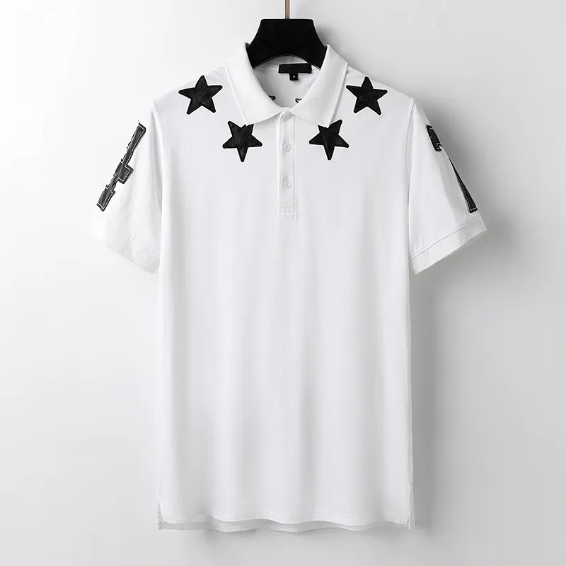 2022SS Designer Polo -Shirts Männer Luxus Polos Freizeitmänner T -Shirt Schlange Bienenbrief Druck Stickerei Fashion High Street Man Tee W07