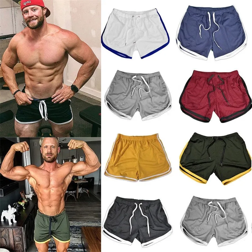 SUMPLAR MEN SUMPLELHA SCORTS RÁPIDOS DE SCUNHA DE GYM SPORTION RUNDE SLEECHEND CASUAL Sport Pants Short Beachwear 220715