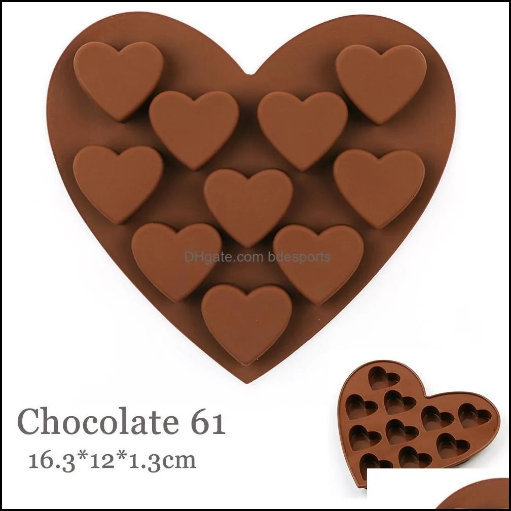 Cake Tool 10/15/25 Holes 3D Small Love Heart Silicone Cakes Mold DIY Baking Jelly Candy Chocolate Soap Moulds Fondant Decorating