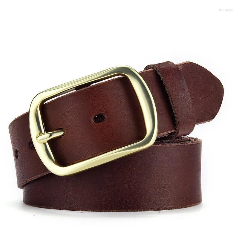 Ceintures Top Cuir Cowboy Rétro Ceinture En Cuir De Vache 100% Véritable Hommes Taille Alliage Boucle Sangle Pour Homme Large De Luxe CummerbundBelts Fred22