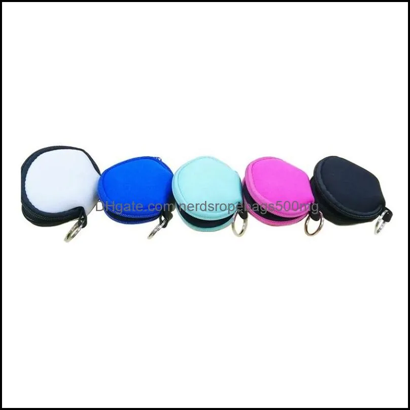 New MultiFunction Neoprene Small wallet Coins Purse Face Mask Holder For Earphone Bags Change Purse Zipper Coin Pouch 59 G2