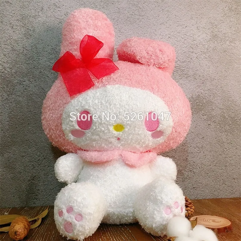 Fluffy My Melody Plush Doll Cute Rabbit Stuffed Animal Toy 33cm Rare Kid Gift LJ201126