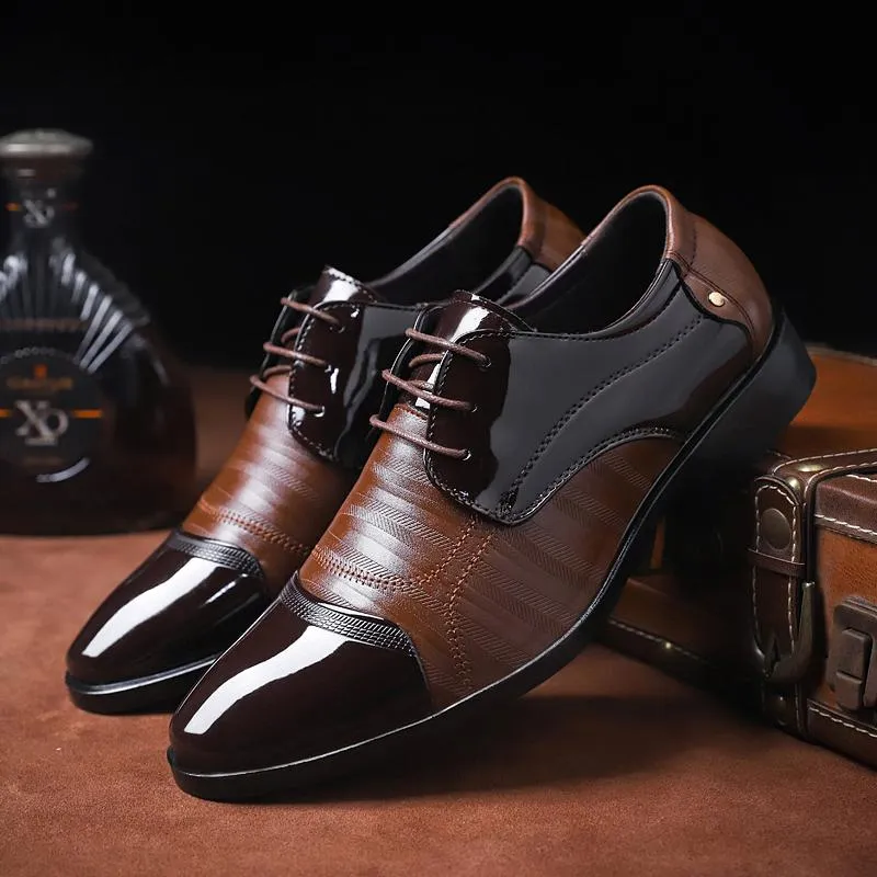 Premium Leather Pointed Toe Dress Shoes Brown, Formal Comfort, Best  Seller! Shop Now
