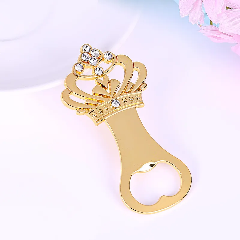 Gold Crown Bottle Opener Wedding Party Favors for Guests Anniversary Supplies
