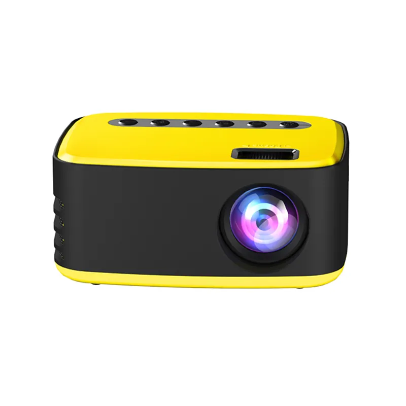 HD 1080P T20 Mini LED Digital Projector Home Theater Family Cinema Friends Good Time Media Video Player Support TF Card with Remote Control