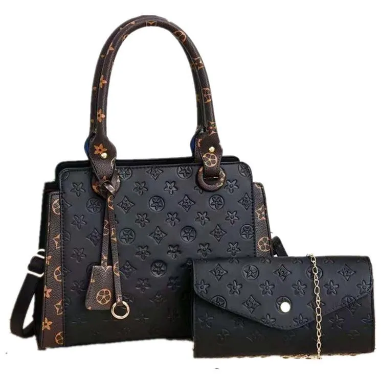 Kvinnors väska skriva ut två ton en axel crossbody handväska