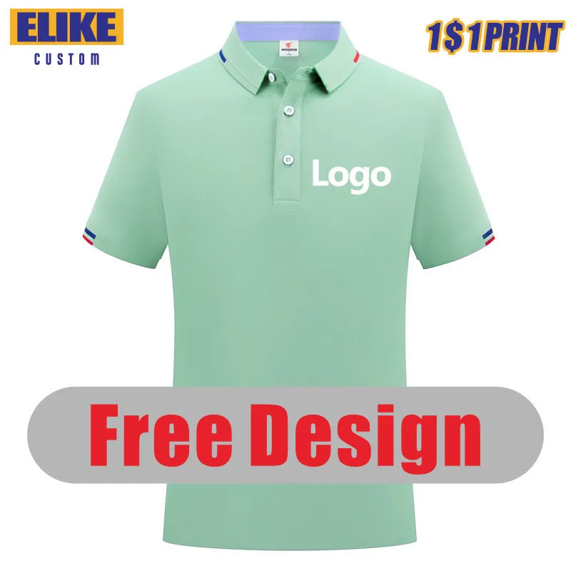 Elike高品質のポロシャツカスタム刺繍パーソナルデザインブランドプリント男性と女性の衣服ファッションサマートップS-6x 220620
