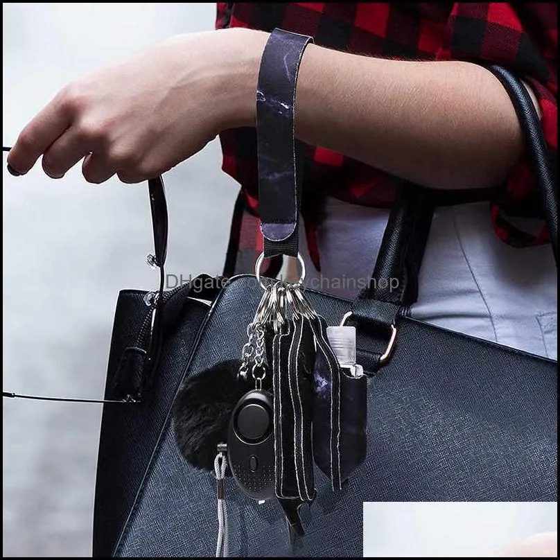 fashion defense keychains set credit card puller pompom key rings acrylic debit bank card grabber for long nail atm keychain cards clip