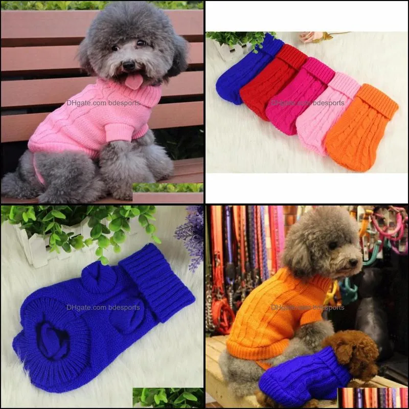 Dog Cat Sweater KNIT Jumper Hoody Pet Puppy Coat Jacket Winter Warm Clothes Apperal Pet Clothing