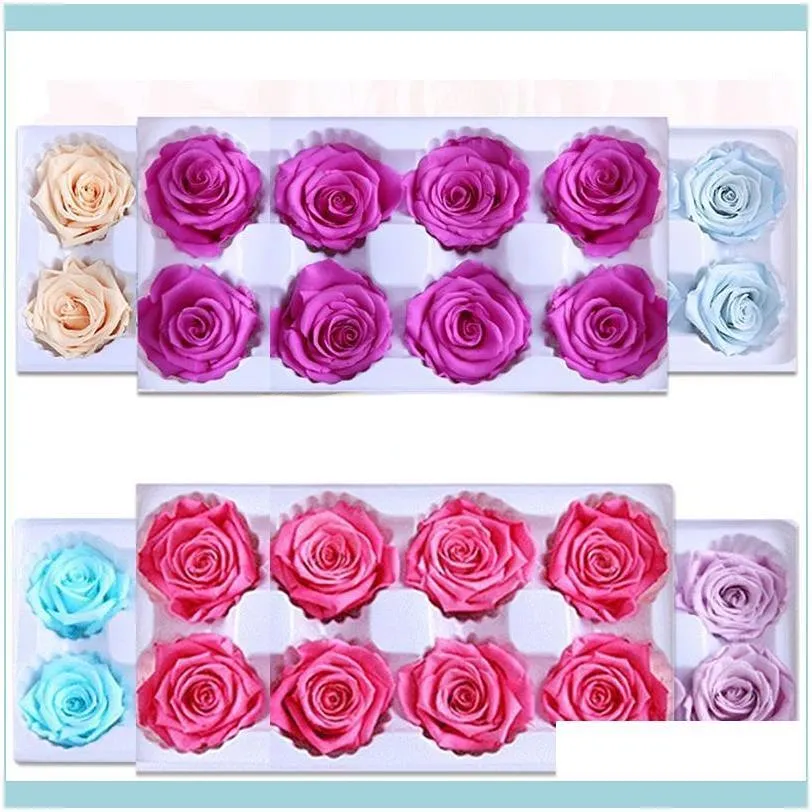 1 High Quality Preserved Flowers Flower Immortal Rose 4 Cm Diameter Mothers Day Gift Of Eternal Life Flower Material, Gift Box1