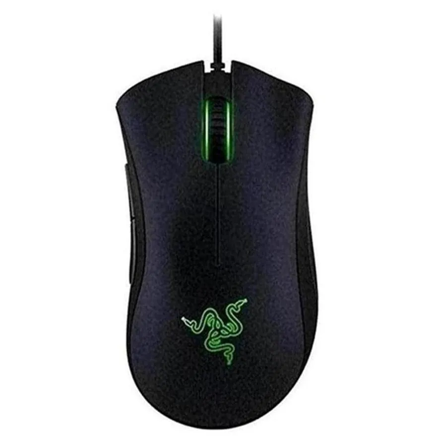Razer Deathadder Chroma Multi Color Ergonomic Wired Gaming Mouse 6400 DPI Capteur confortable Grip Worlds Gaming Mouse For256W