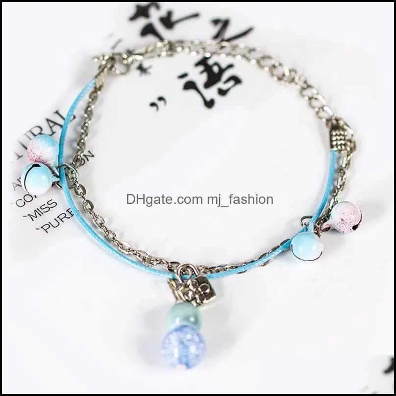 small  girlfriends bell bracelet sweet ceramic small bracelet simple bracelet