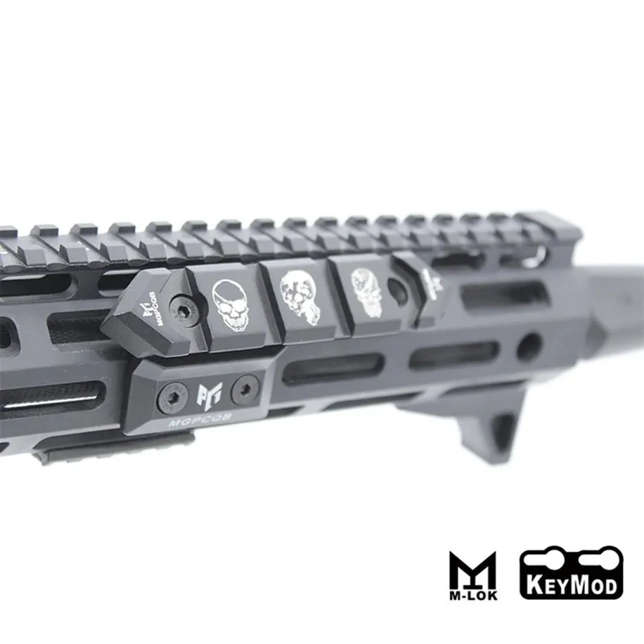 Taktiska 4st/set 2/3/4/5 slots 20mm picatinny weaver ACR Rail Section Set för jakt Keymod M-Lok Handguard Rifle Accessory280R