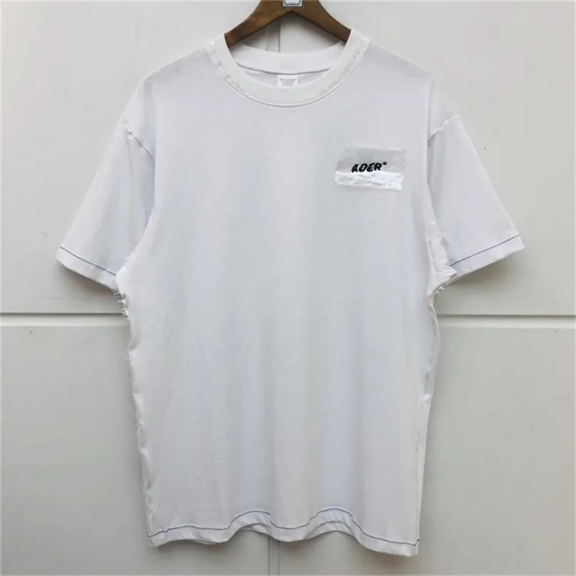T-shirt adererror homens homens bordados adere erros coreanos de grandes dimensões camiseta 210420