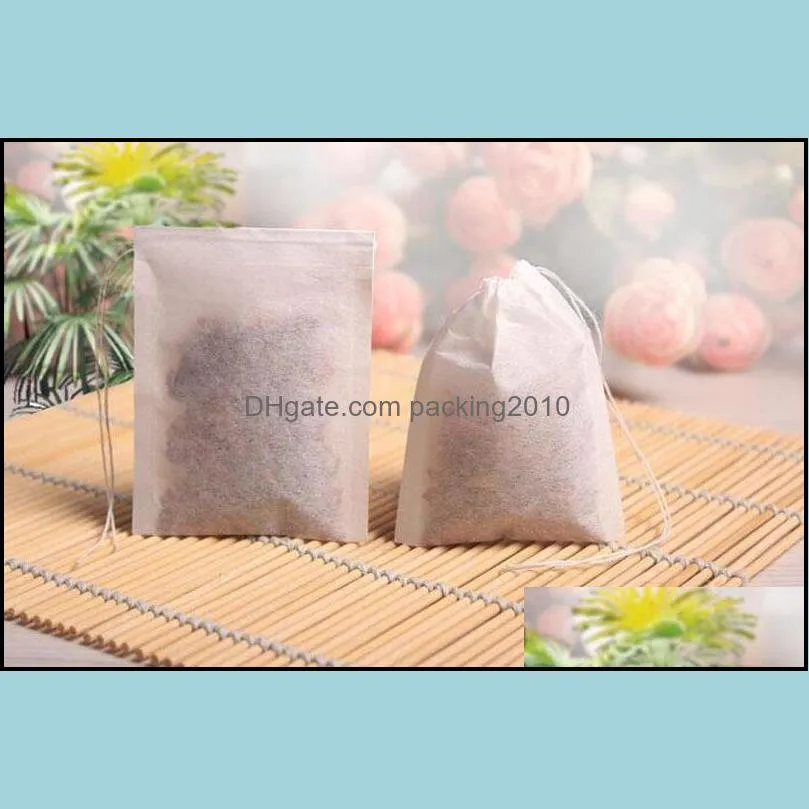 60 X 80mm Wood Pulp Filter Paper Disposable Tea Strainer Filters Bag Single Drawstring Heal Seal Tea Bags No bleach Go Green ZA1419