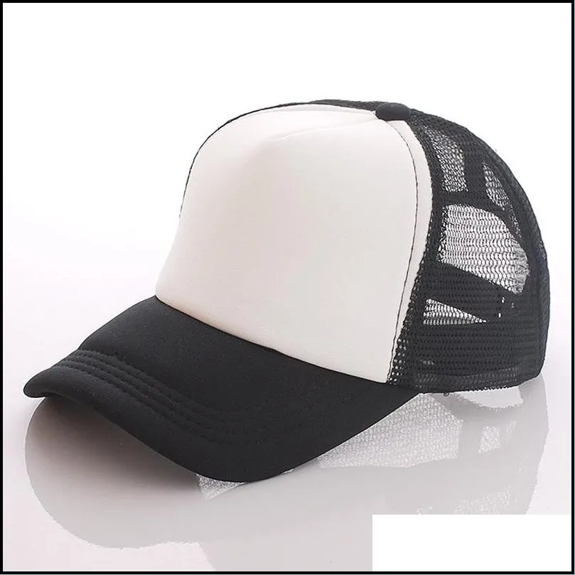 Custom Trucker Hats Printing Logo For Adult Men Women Summer 5 Panels Blank Sun Visor Mesh Baseball Cap Adjustable Snapback