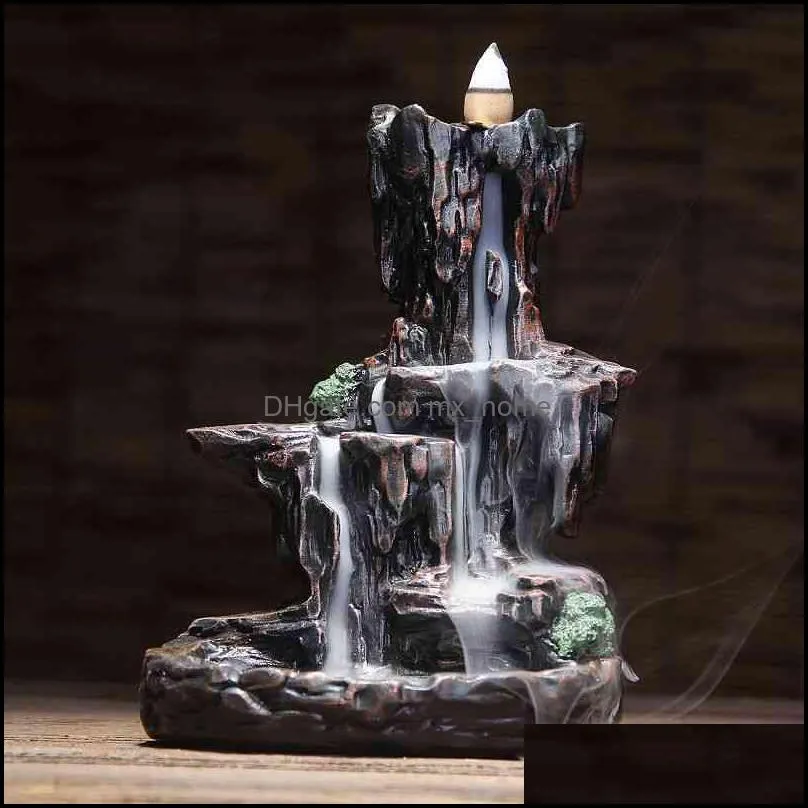Large leftward and rightward backflow kiln turns blue creative home furnishing incense burner