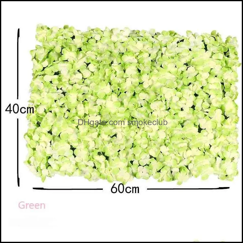 40*60cm Artificial Flower Wall Silk Rose Hydrangea Decoration For Wedding Hotel Home Baby Shower Backdrops Decor