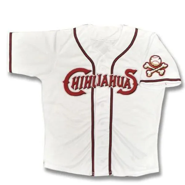 Men Custom El Paso Chihuahuas Baseball Jerseys Team Color White Red
