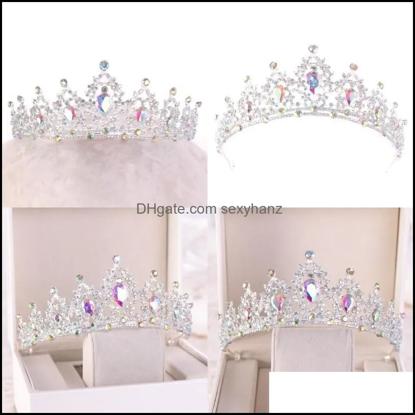 Bride Luxury Crown Wedding Trendy Tiara For Bridal Women Rhinestone Princess Headwear Exquisite Hair Accessories Fashion 2502 Y2