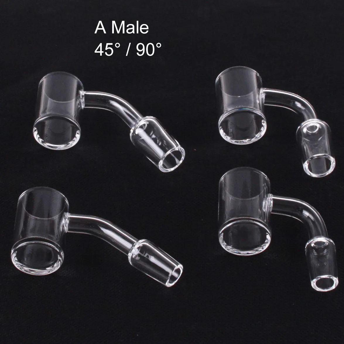 Accessori per fumatori all'ingrosso Dab Rig Flat Top Quartz Banger14mm 18mm 45ﾰ / 90ﾰ maschio Domeless Nail