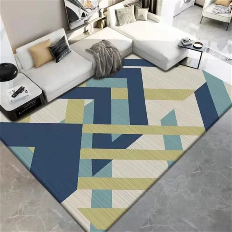 Carpets Living Room Velvet Rug Fluffy Square Soft 21 Models Personality Home Sofa Geometric Carpet CustomizableCarpets