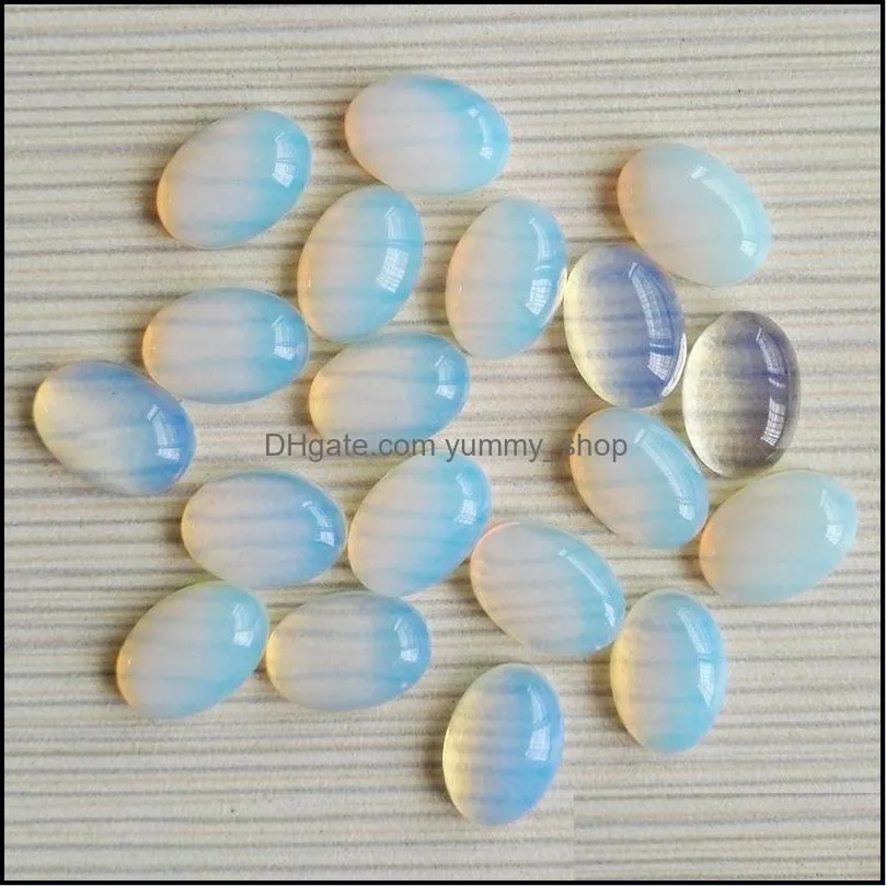 natural crystal semi-precious stone 13x18mm tiger`s eye rose quartz opal face for natural stone necklace ring earrrings jewelry