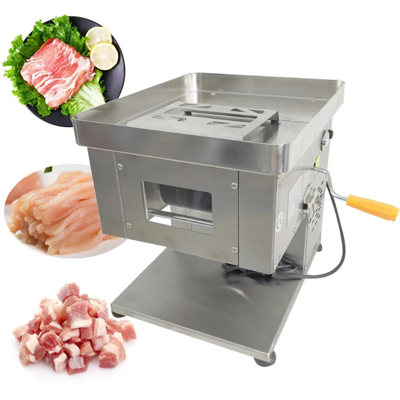 Machine de découpe de viande de bureau pour trancheuse de viande fraîche de paillasse d'agneau de boeuf de porc déchiquetée en dés