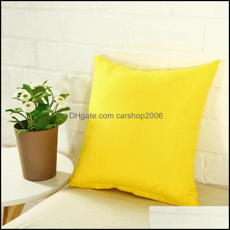pillowcase pure color polyester white pillow cover cushion decor case blank christmas gift 45 * 45cm zwl239