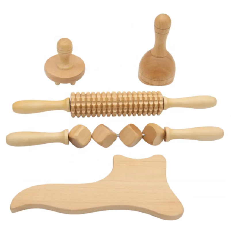 Massaggiatore anticellulite in legno Body Sculpting Training Roller Massaggio Antidolorifico Strumenti per massaggi con terapia del legno
