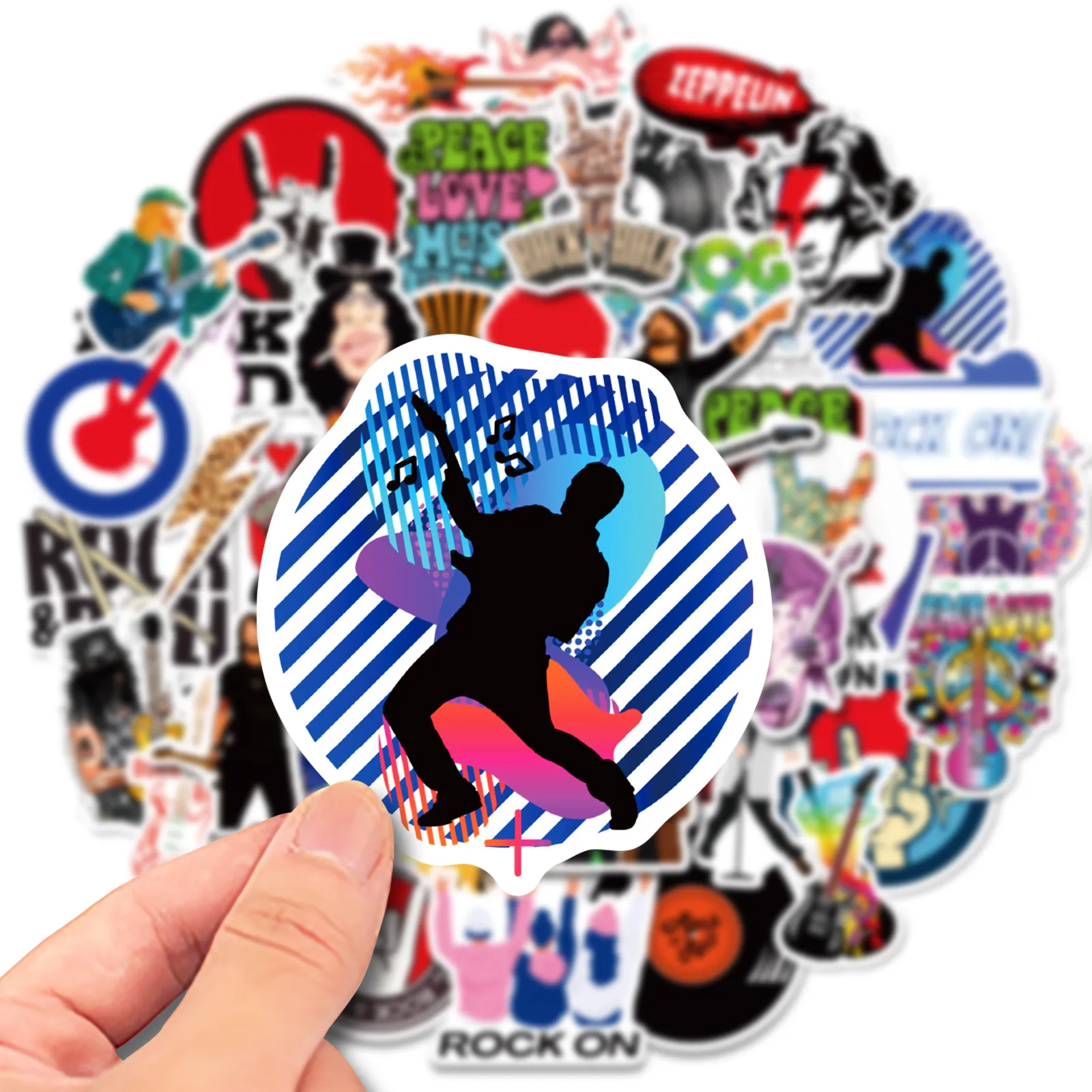 50PCS Car Stickers rock records For skateboard Baby Scrapbooking Pencil Case Diary Phone Laptop Planner Decoration Book Album Kids Toys DIY Decals