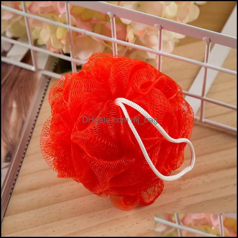 30 gram bath flower shower sponge mesh pouf nylon small mesh bath ball mesh shower bath sponges