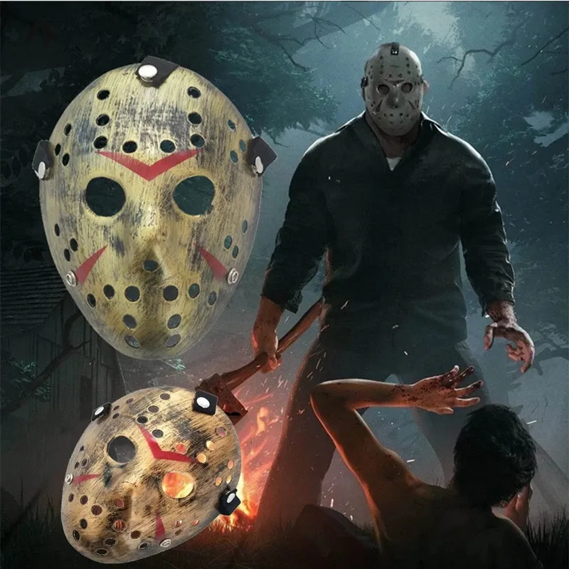 Volledig gezicht maskerade maskers Jason cosplay schedel vs vrijdag horror hockey halloween kostuum enge masker festival feestmaskers